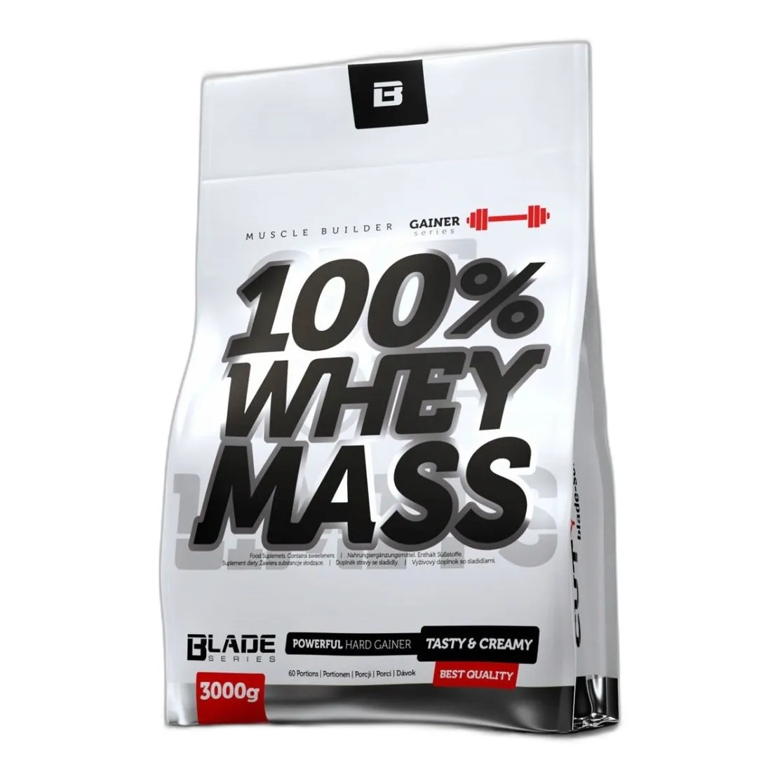 Hi Tec Blade 100% Whey Mass 3000g - gainer wspomagający przyrost masy — zdjęcie 1